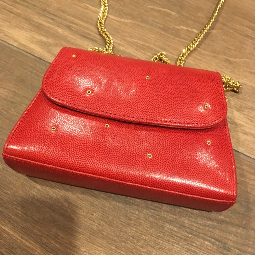Albert Nipon Vintage Red Leather Purse